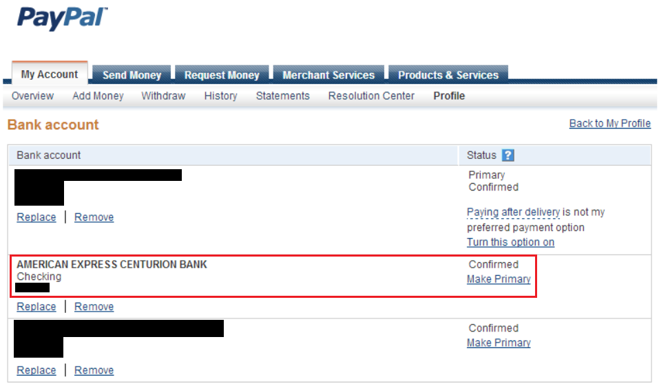 Confirm PayPal Bank Account 3