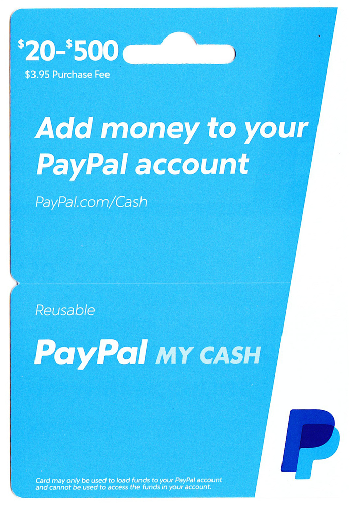 new paypal my cash cards and online loading process  light