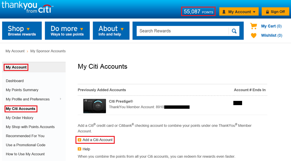 how to find account number online citibank