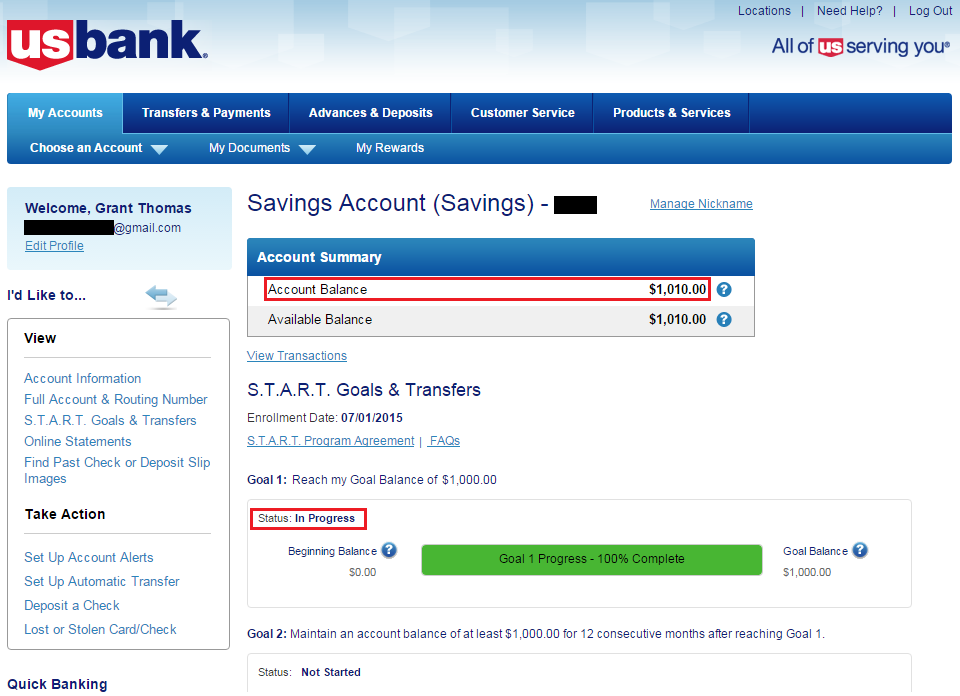 Update on US Bank's $125 Power Up Checking and $50 START Savings ...