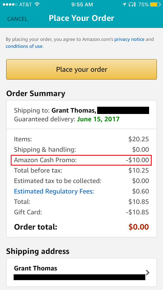 reload your amazon gift card balance with amazon cash     10 promo credit