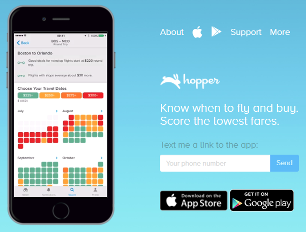Hopper let's you know when to fly and buy tickets. 