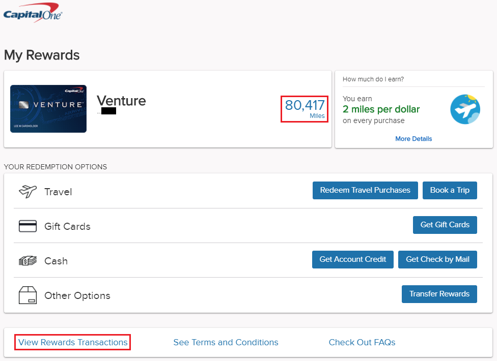 Capital one store flights rewards