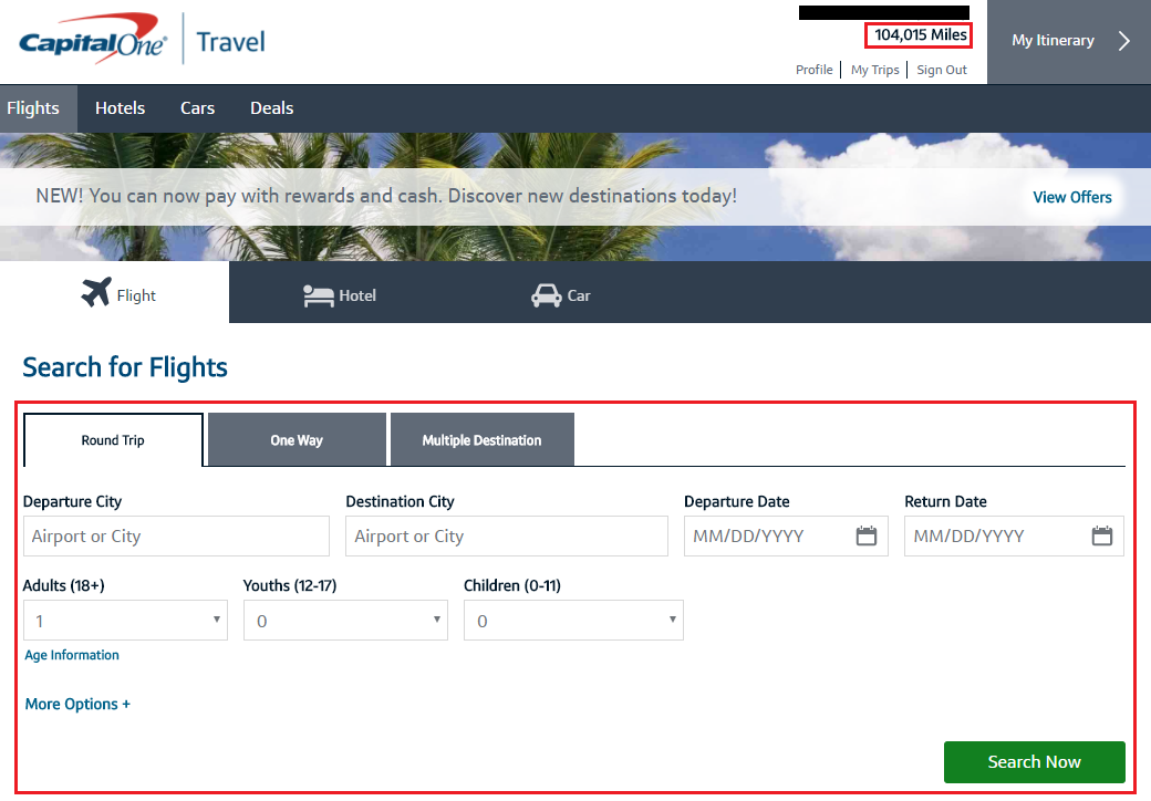 Booking a Trip With Capital One Travel