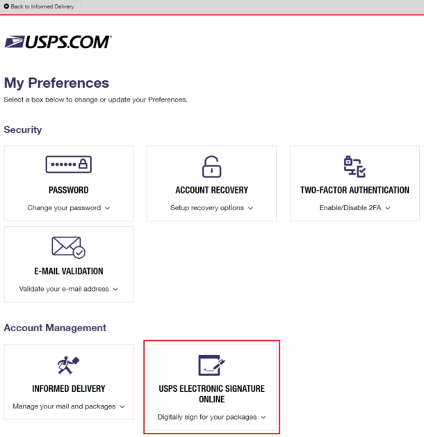 New Usps Informed Delivery Feature Electronic Signature Online Esol