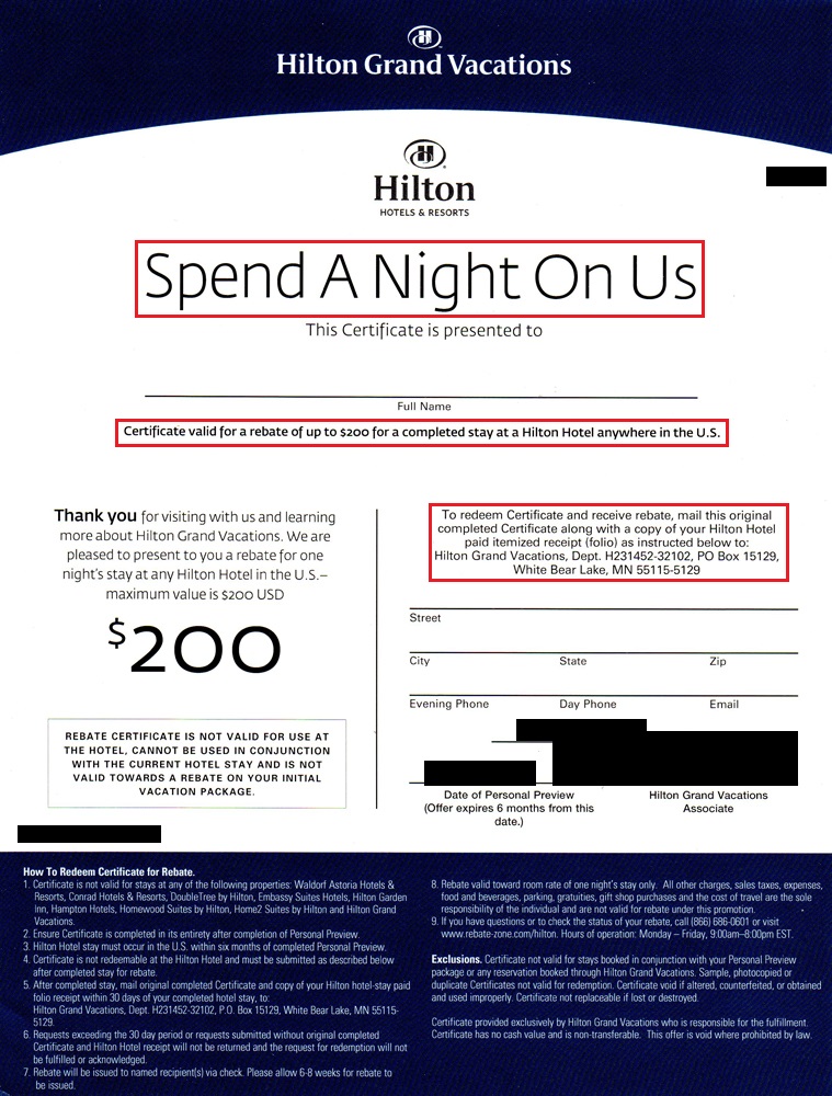 $200 Hilton Credit