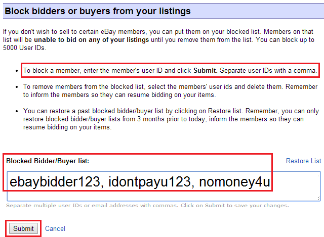 Ebay Block Bidder List 2