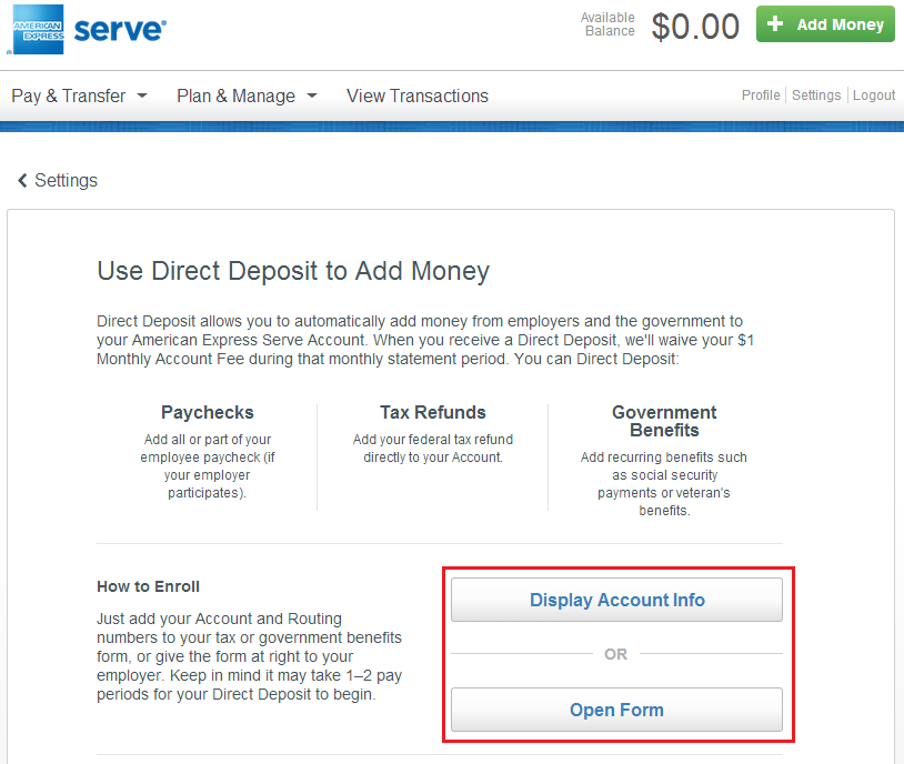Add Direct Deposit 1 Travel with Grant