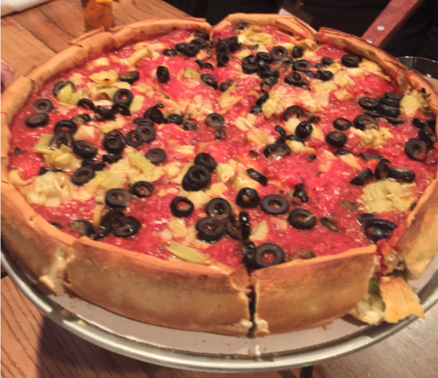 Deep Dish Veggie Pizza Travel with Grant