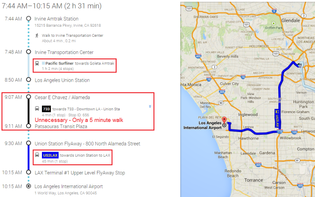 Trains and Buses from Orange County to Los Angeles International ...