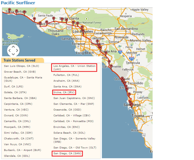 Trains and Buses from Orange County to Los Angeles International