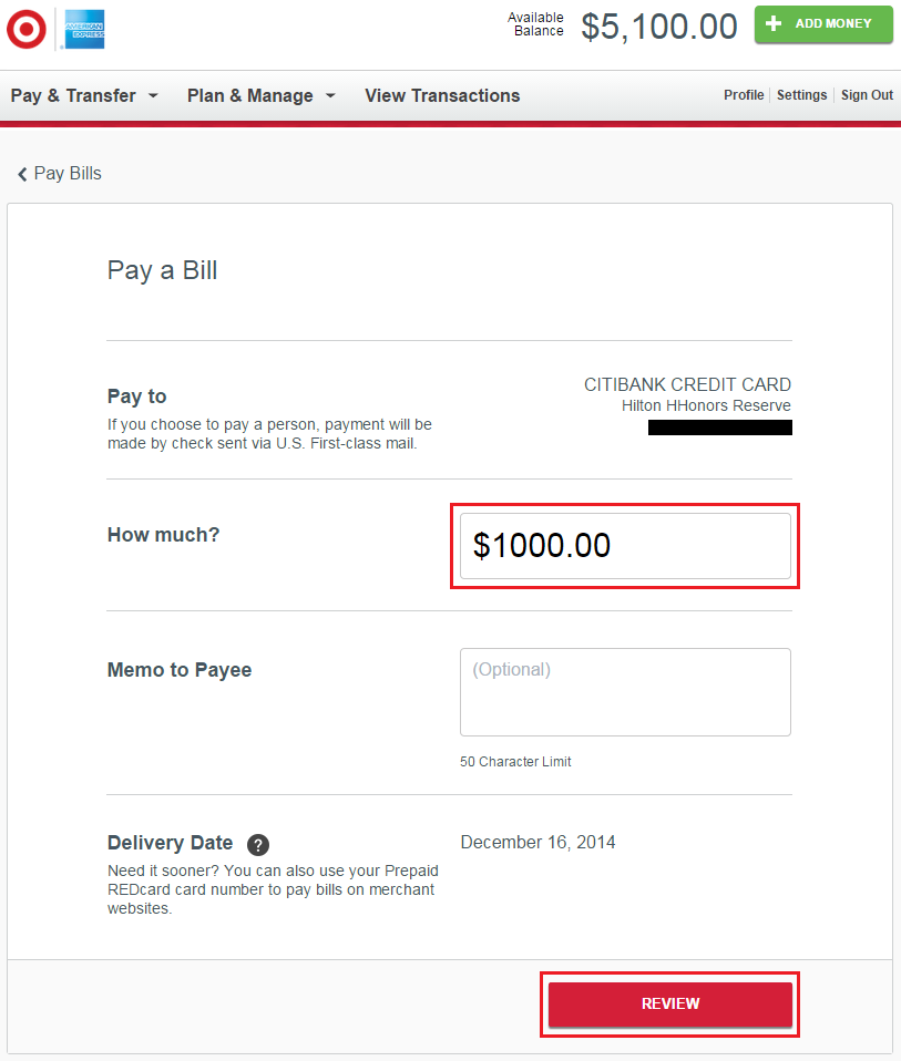 Pay Target Bill Online