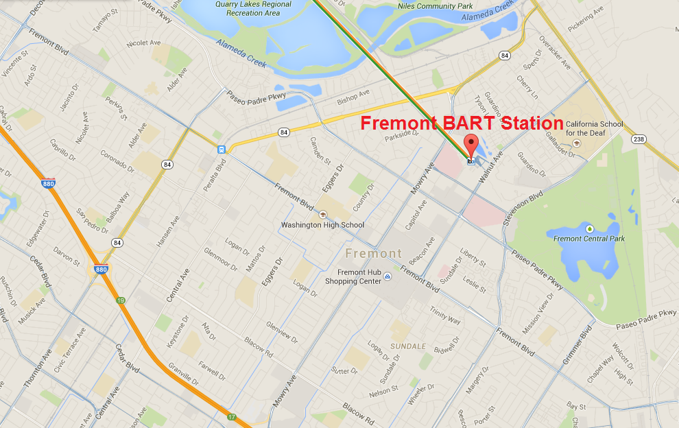 Fremont BART Location