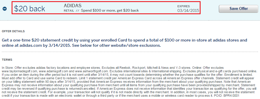 Adidas AMEX Offer | Travel with Grant