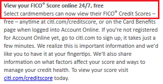 Citi FICO Score Email