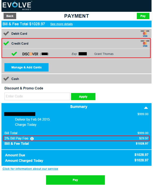 Evolve Money Update: Pay All Bills with Visa, MasterCard, and Discover ...