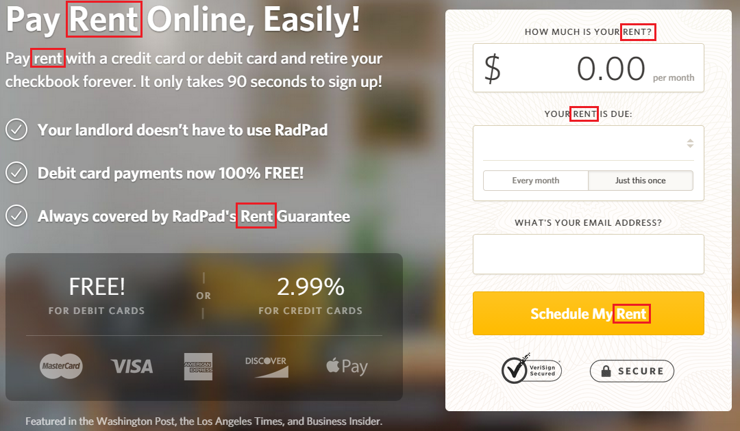Pay Rent with RadPad