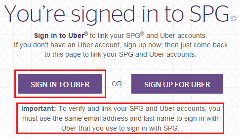 SPG Page Sign Into Uber