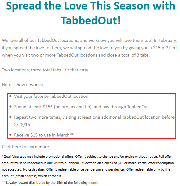 TabbedOut Valentines Day Promo