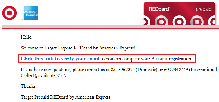 Target Redbird 04 Email Verification