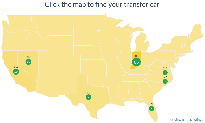 Transfercar Map of United States