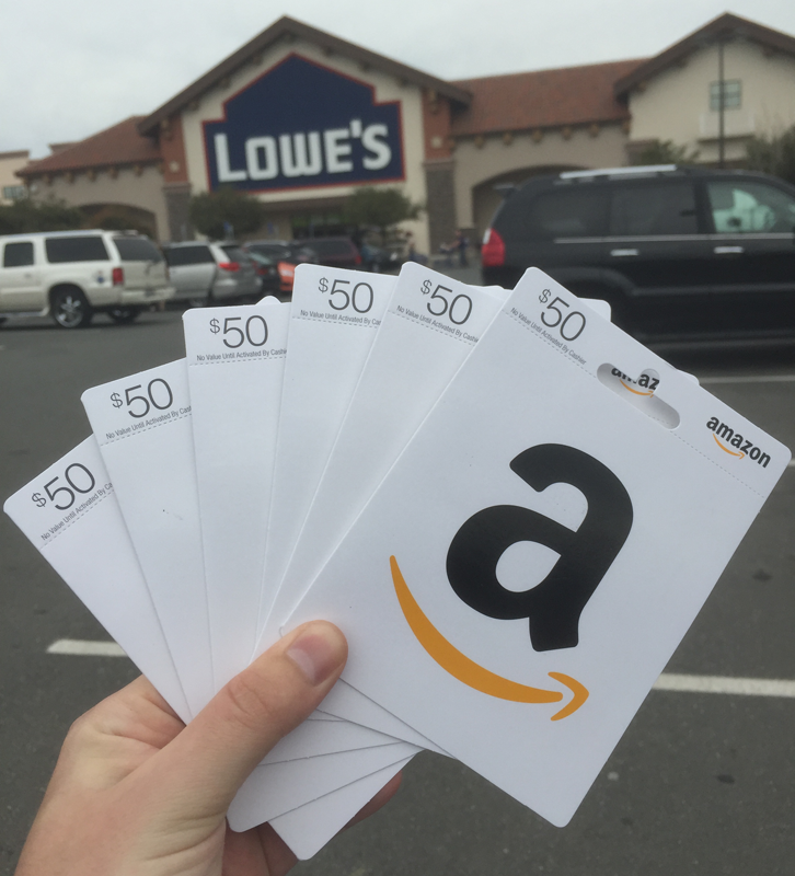 Amazon GCs at Lowes AMEX Offer