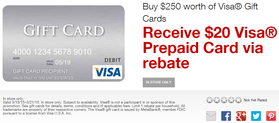 Staples Visa Gift Card Promo And Easy Rebate Deals On Paper