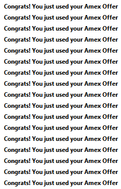 Lots of AMEX Offers