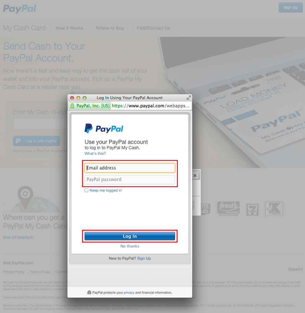 New PayPal My Cash Cards and Online Loading Process (Light