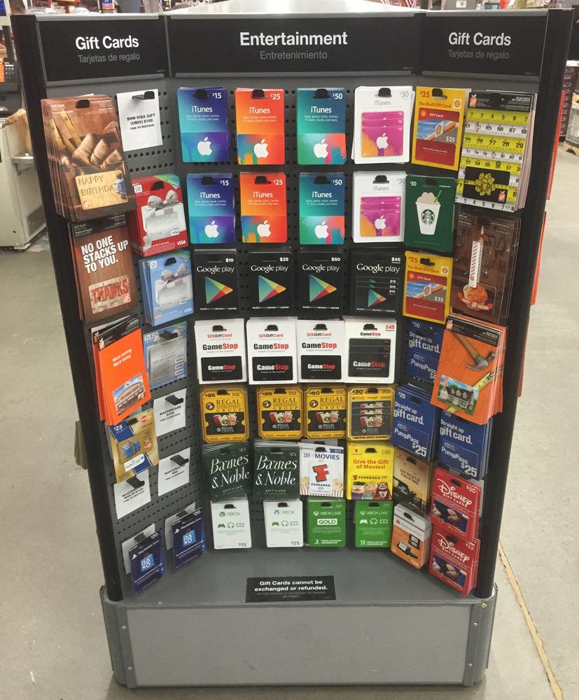 Home Depot And Whole Foods Amex Offer Gift Card Update Pics Of Gift Card Rack