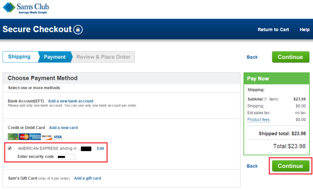 Sam's Club Membership and Complete AMEX Offer Ordering Process