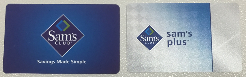 Sams Club Gift Card and Membership Card