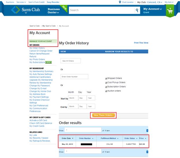 Sam's Club Membership and Complete AMEX Offer Ordering Process