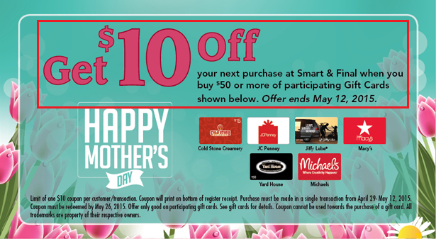 Smart Final Mother's Day Gift Card Promo