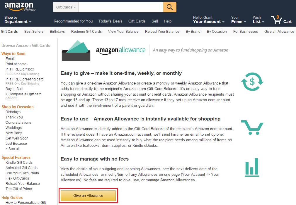Amazon Allowance Intro
