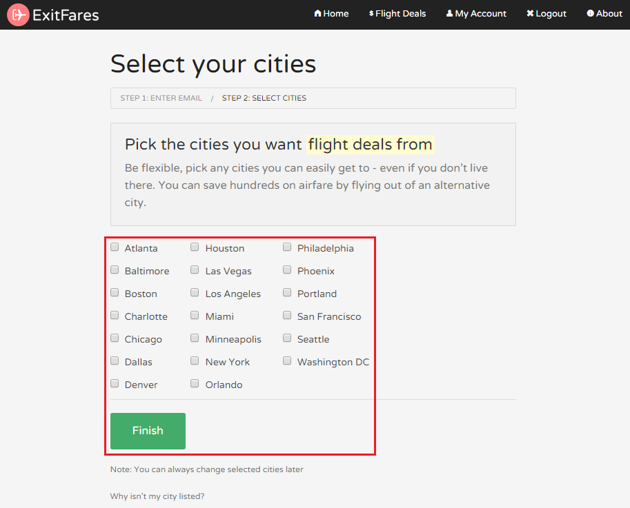 ExitFares Select Cities
