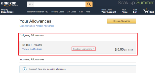 Set Up Amazon Allowance to Automatically Charge your BofA Better ...