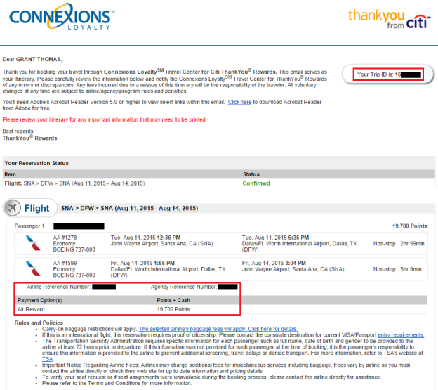 How to Book American Airlines Flights with Citi Thank You Points (1.6