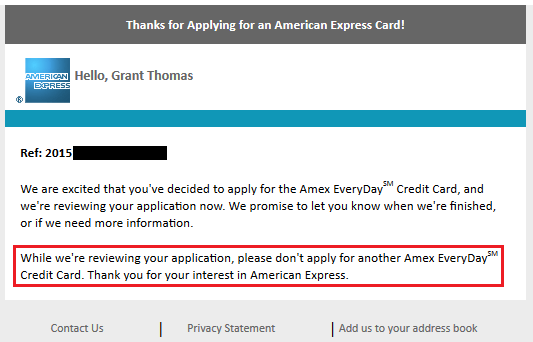 AMEX Everyday Email Update