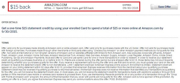 Amazon AMEX Offer