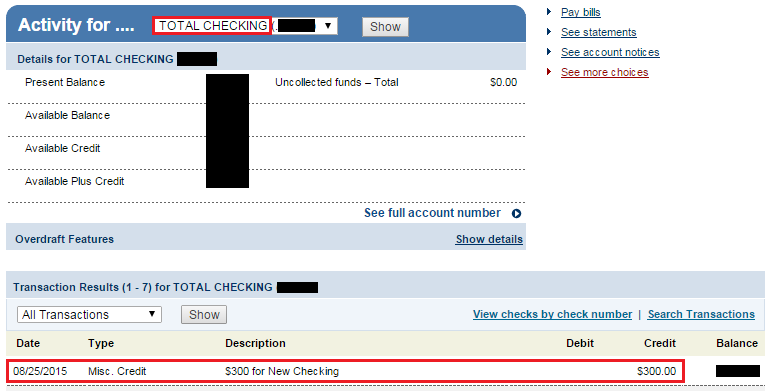 Chase Total Checking $300 Direct Deposit Bonus