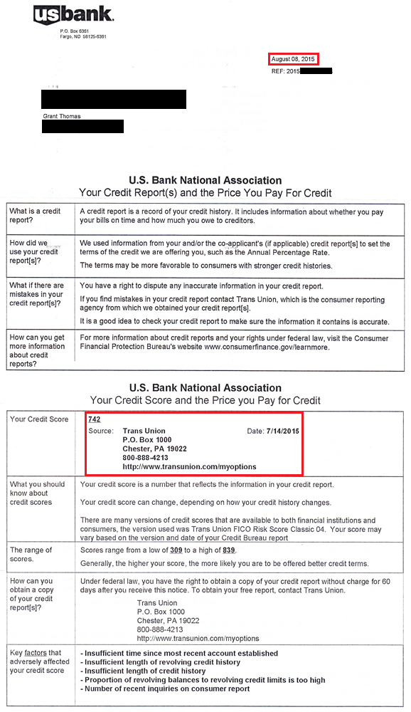 US Bank Cash Plus Approval Letter