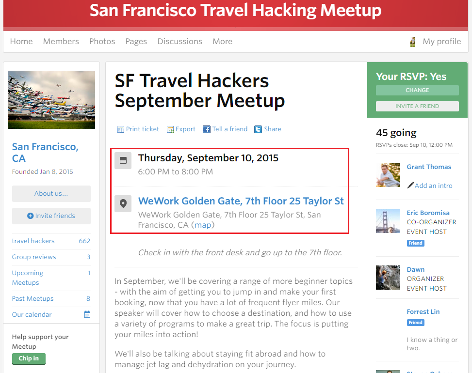 SF Travel Hackers Meetup September