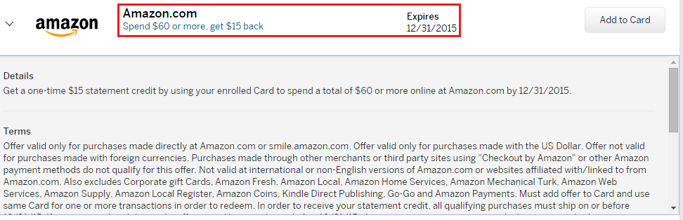 Amazon AMEX Offer
