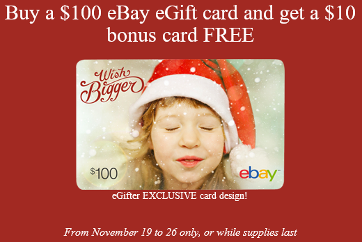 Egifter $100 Ebay Gift Card