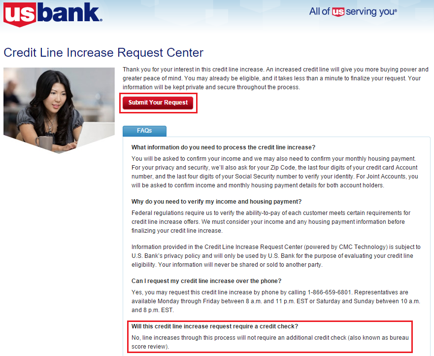US Bank Credit Line Increase FAQs