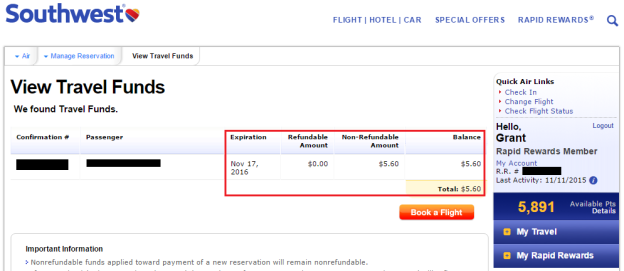 How to Cancel Southwest Airlines Tickets & View Travel Funds Online