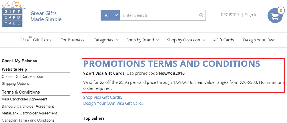 Gift Card Mall $2 Off Promo Code NewYou2016