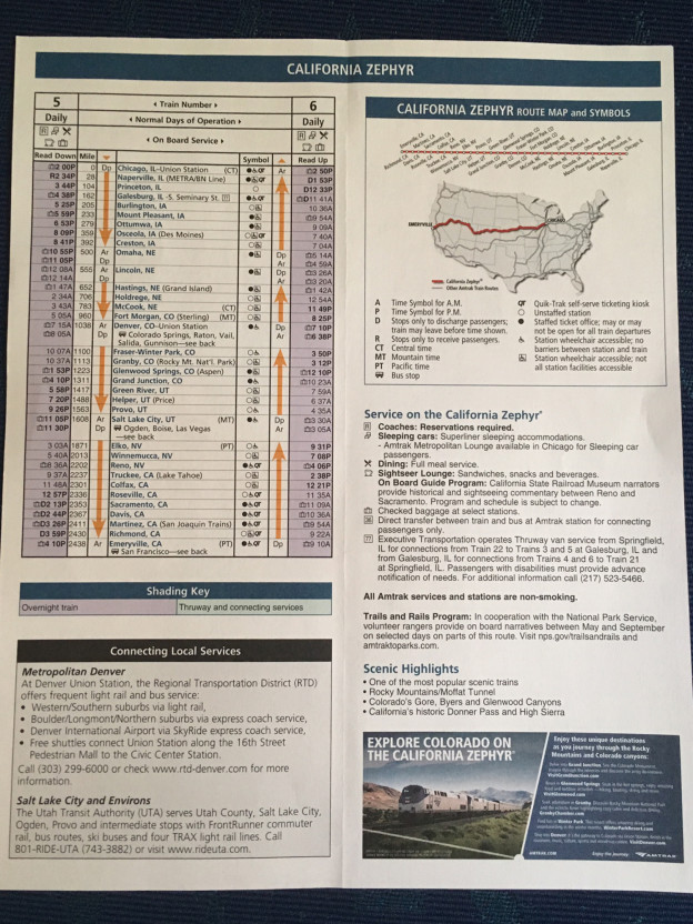 Amtrak California Zephyr Train Stop Schedule Travel with Grant