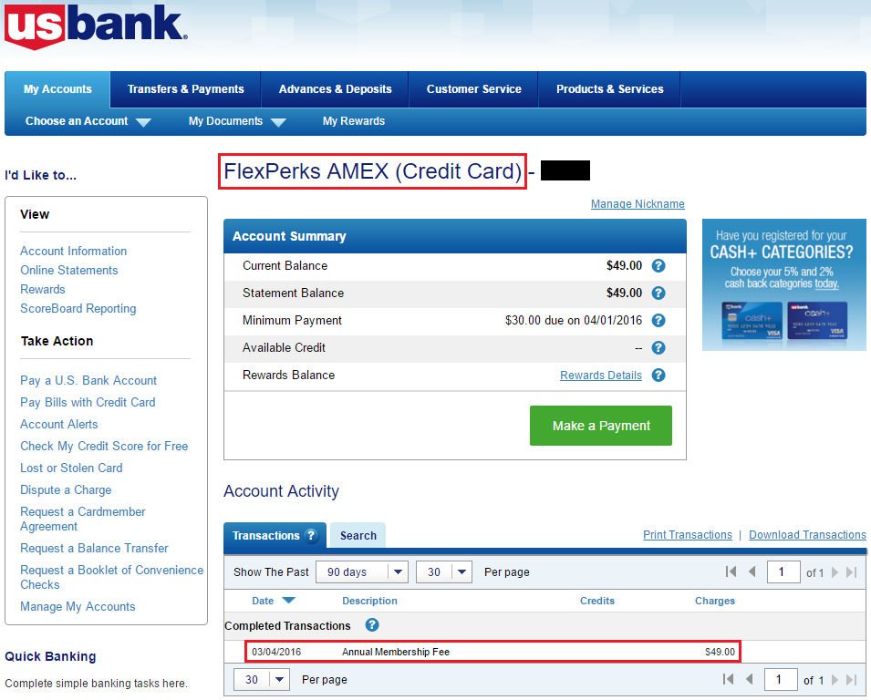 Us Bank Flexperks Visa And Amex Annual Fees Just Posted Next Steps